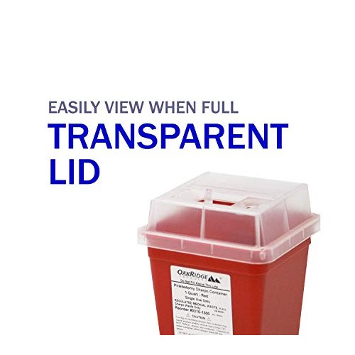 OakRidge Products 1 Quart Size (Pack of 3) Sharps Disposal Container - Approv...