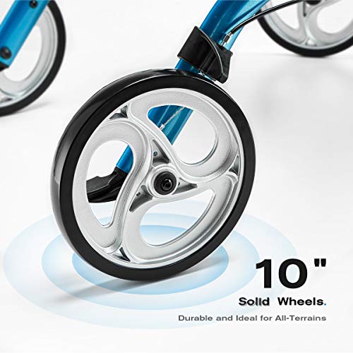 OasisSpace 2 in 1 Rollator Walker with Footrest - Transport Walker Chair with...