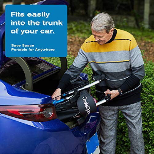 OasisSpace 2 in 1 Rollator Walker with Footrest - Transport Walker Chair with...