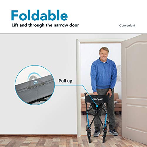 OasisSpace Aluminum Rollator Walker with Seat, Walker with Seat for Senior wi...