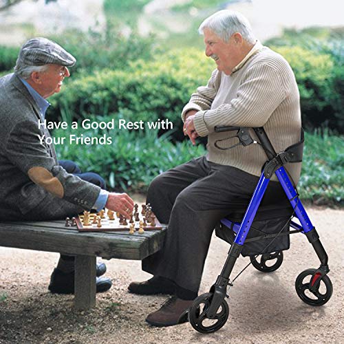 OasisSpace Heavy Duty Rollator Walker - Bariatric Rollator Walker with Large ...