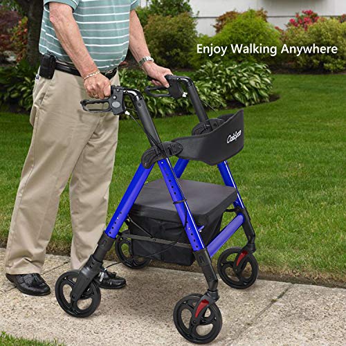 OasisSpace Heavy Duty Rollator Walker - Bariatric Rollator Walker with Large ...
