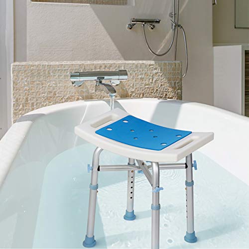 OasisSpace Heavy Duty Shower Chair 500lb, Padded Bath Seat with Free Assist G...