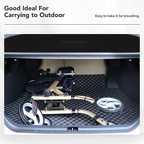 OasisSpace Lightweight Upright Walker - Rollator Walker with Seat with Back S...