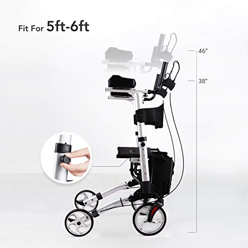 OasisSpace Lightweight Upright Walker with Armrest - Up Rollator with Seat,St...