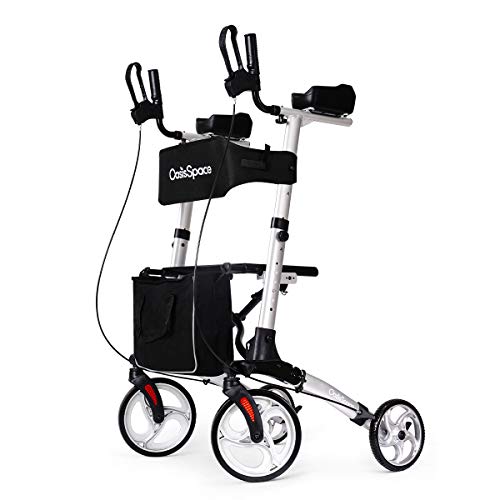 OasisSpace Lightweight Upright Walker with Armrest - Up Rollator with Seat,St...