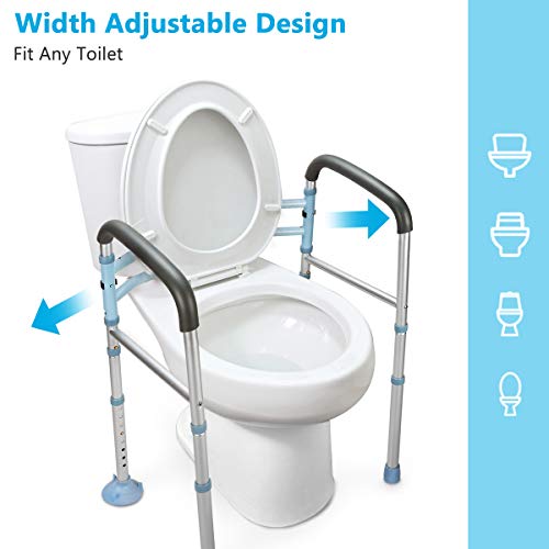 OasisSpace Stand Alone Toilet Safety Rail - Heavy Duty Medical Toilet Safety ...