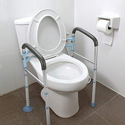 OasisSpace Stand Alone Toilet Safety Rail - Heavy Duty Medical Toilet Safety ...