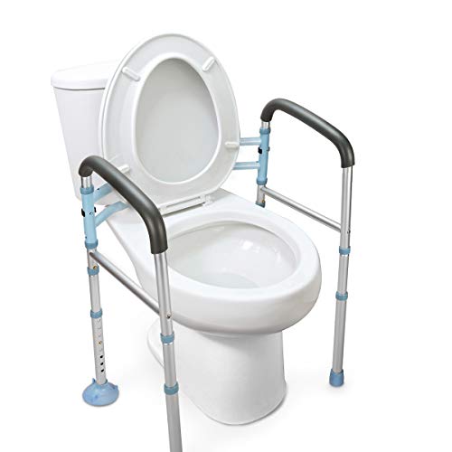 OasisSpace Stand Alone Toilet Safety Rail - Heavy Duty Medical Toilet Safety ...