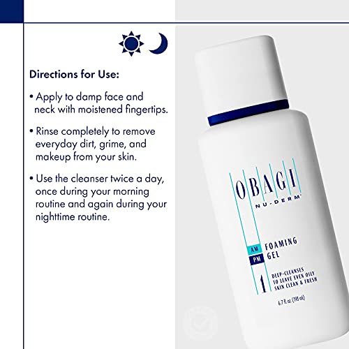 Obagi Nu-Derm Foaming Gel Cleanser with Aloe Vera - Gentle Cleanser for Face,...