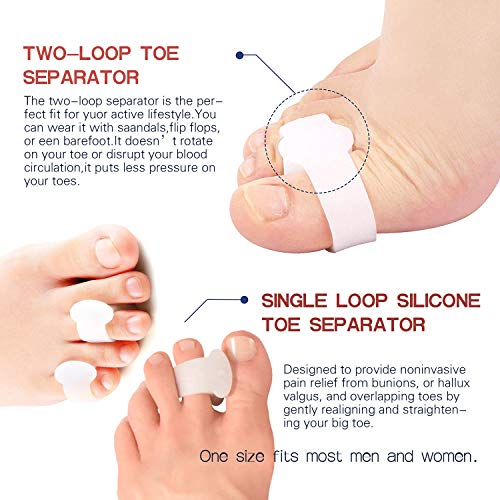 Toe Separator ,hammer toe corrector for women , Toe spacers for feet Gel Toe ...
