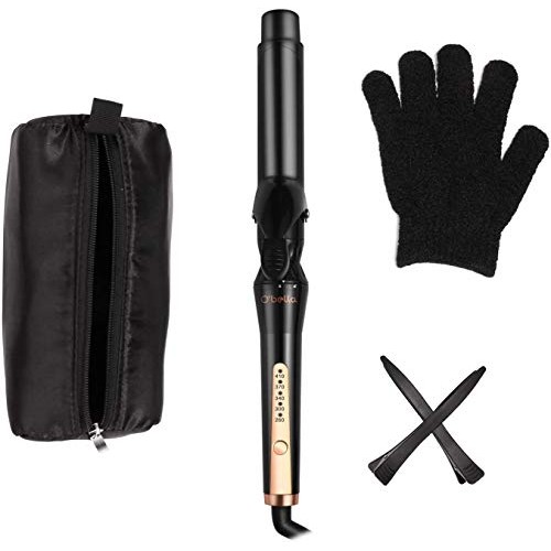 Curling Irons, O'Bella 5 in 1 Curling Wands, Metal Handle 0.5-1.25 Inch 5 Int...