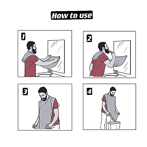 Obertanding Beard Bib Apron for Men,Beard Catcher for Shaving,Waterproof and ...