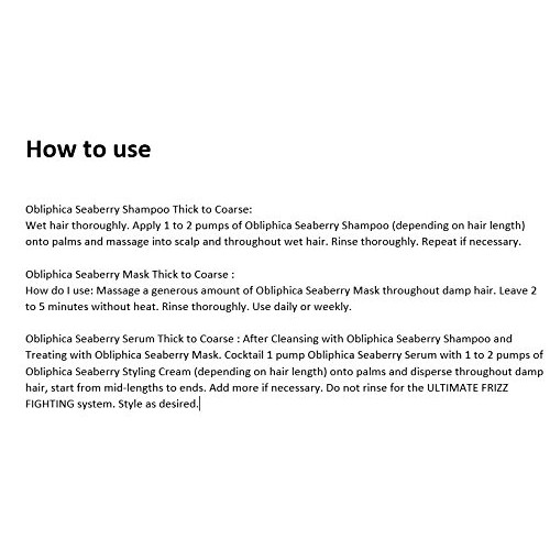 Obliphica Professional Medium to Coarse Seaberry Mask, 16.9 oz