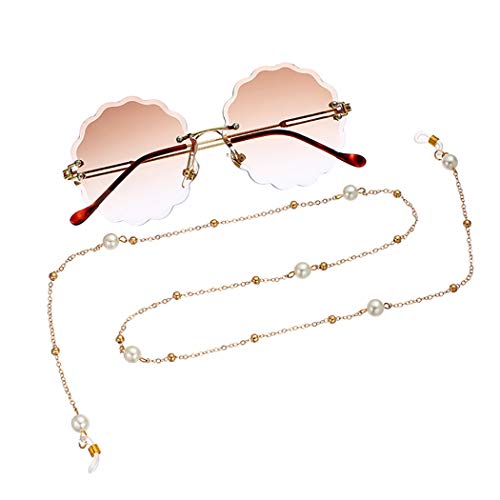Obmyec Pearl Eyeglasses Chain Beaded Eyeglass Chains Gold Sunglass Chain Glas...