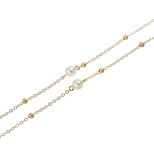 Obmyec Pearl Eyeglasses Chain Beaded Eyeglass Chains Gold Sunglass Chain Glas...