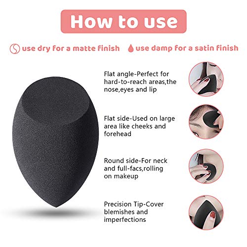 Makeup Sponge 6 Pcs Foundation Blending Beauty Sponge Makeup Blender Set,Flaw...