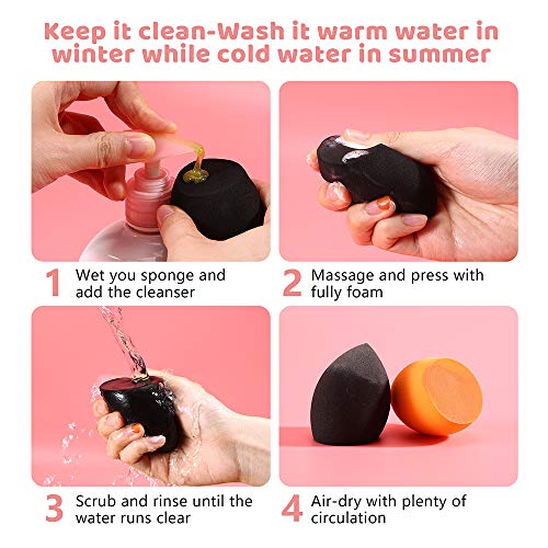 Makeup Sponge 6 Pcs Foundation Blending Beauty Sponge Makeup Blender Set,Flaw...