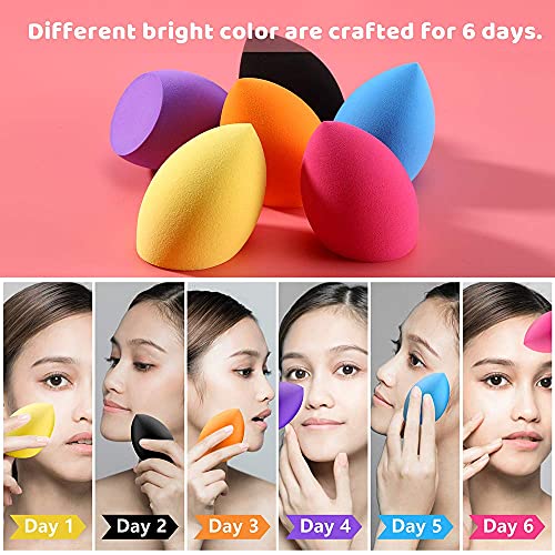 Makeup Sponge 6 Pcs Foundation Blending Beauty Sponge Makeup Blender Set,Flaw...