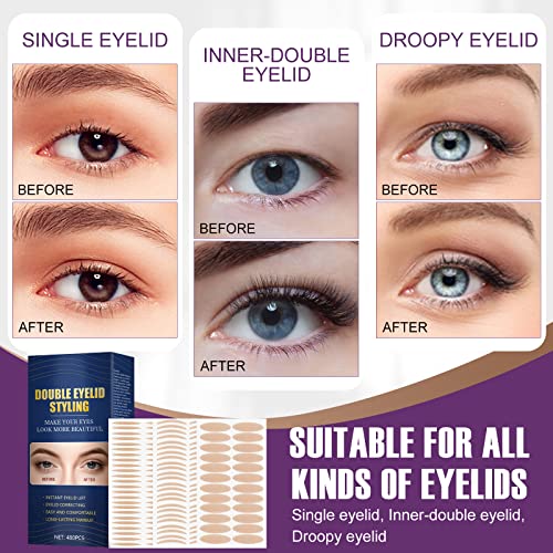 Eyelid Tape, Eyelid Lifter Strips, Invisible Instant Double Eyelid Tape for H...