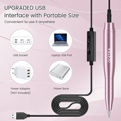 Ocetea Portable Electric Nail Drill , Nail Drill Machine for Acrylic and Gel ...