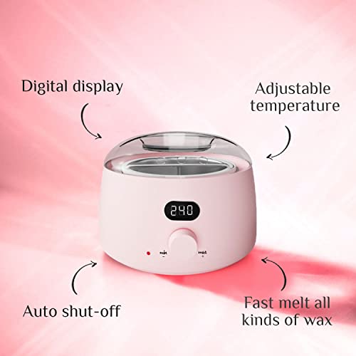 Waxing Kit, Digital Wax Warmer Kit for Coarse Hair Removal, Home Wax Kit with...