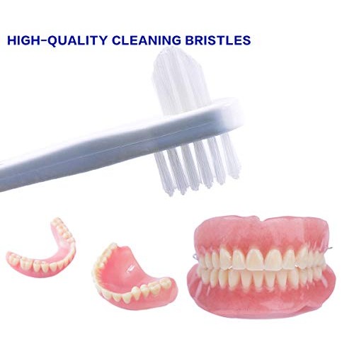 Denture Cleaning Brush hygienic Denture Cleaner Set, T-Shaped Denture Special...