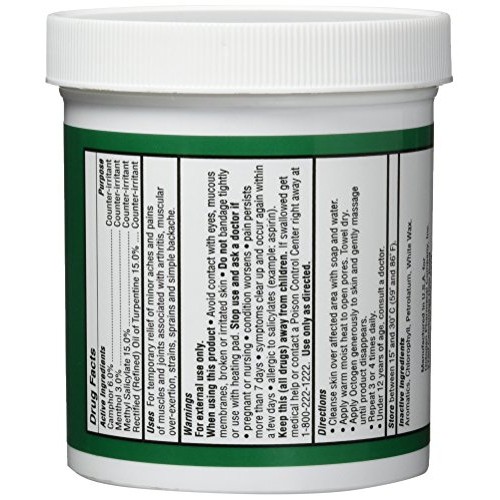 Octogen - 8772 Pain Relieving Heating Rub, Original Formula, Green Label, 15 oz
