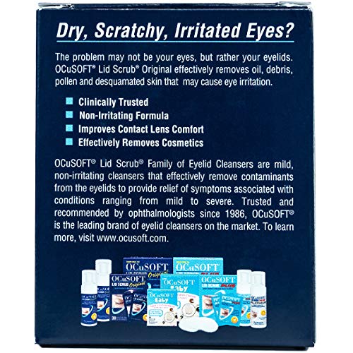 OCuSOFT Lid Scrub Original, Pre-Moistened Pads, 30 Count