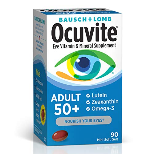 Ocuvite Eye Vitamin & Mineral Supplement, Contains Zinc, Vitamins C, E, Omega...