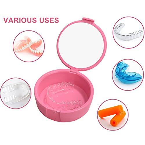 Denture Case,Orthodontic Retainer Case with Vent Holes, Denture Case with Den...