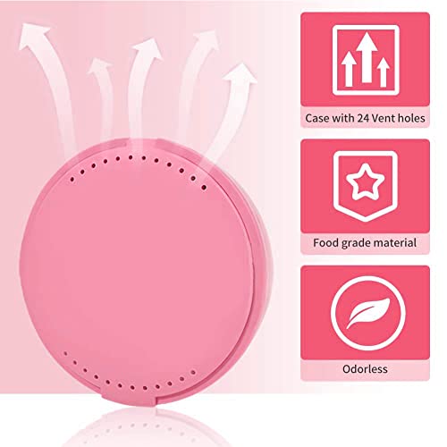 Denture Case,Orthodontic Retainer Case with Vent Holes, Denture Case with Den...