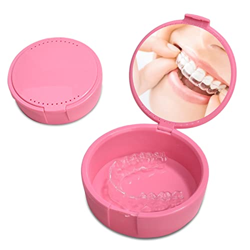Denture Case,Orthodontic Retainer Case with Vent Holes, Denture Case with Den...