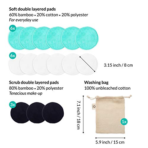 Reusable Makeup Remover Pads | Eco Friendly & Zero Waste Cotton Rounds | Beau...