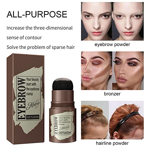 Eyebrow Stamp Stencil Kit - One Step Brow Stamp Shaping Kit Long-Lasting Wate...