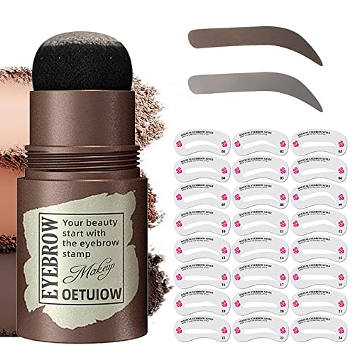 Eyebrow Stamp Stencil Kit - One Step Brow Stamp Shaping Kit Long-Lasting Wate...