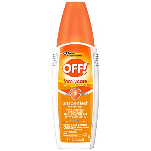 OFF! FamilyCare Bug Spray & Mosquito Repellent, Unscented with Aloe-Vera, 7% ...