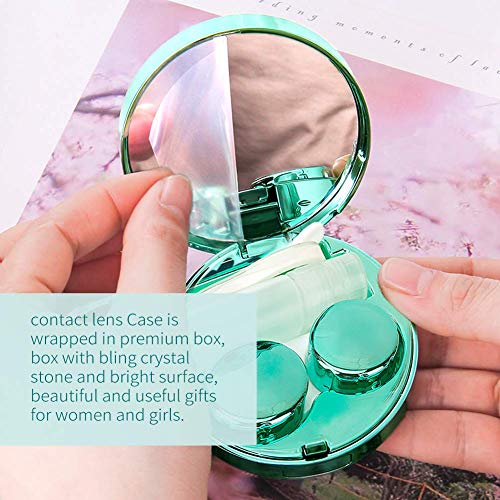 Contact Lens Case, Color Sparkles Contact Lens Case Cute, Portable Contact Le...