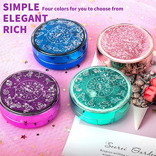 Contact Lens Case, Color Sparkles Contact Lens Case Cute, Portable Contact Le...