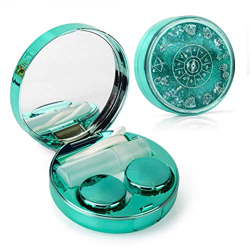 Contact Lens Case, Color Sparkles Contact Lens Case Cute, Portable Contact Le...