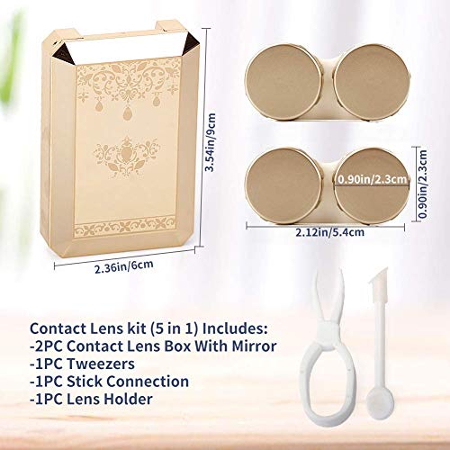 Contact Lens Case, OFONE Two Pack Contact Lens Case Cute, Portable Contact Le...