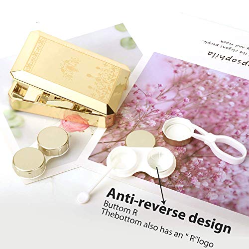 Contact Lens Case, OFONE Two Pack Contact Lens Case Cute, Portable Contact Le...