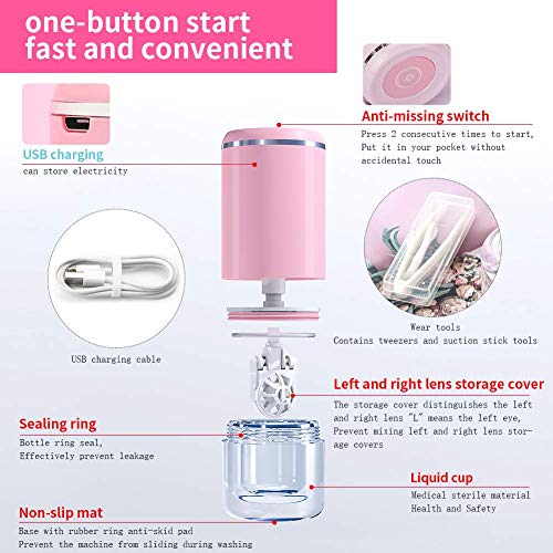 Contact Lens Cleaner, Ofone Portable Contact Lens Cleaning Machine,Fast Vibra...