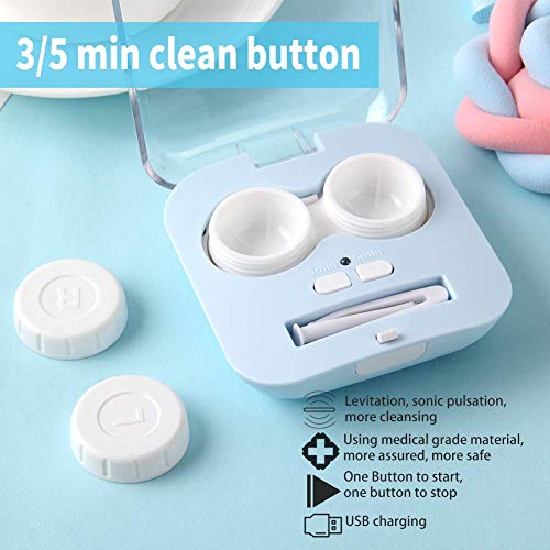 Contact Lens Cleaner, Portable Contact Lens Cleaner Kit Daily Care Faster Cle...