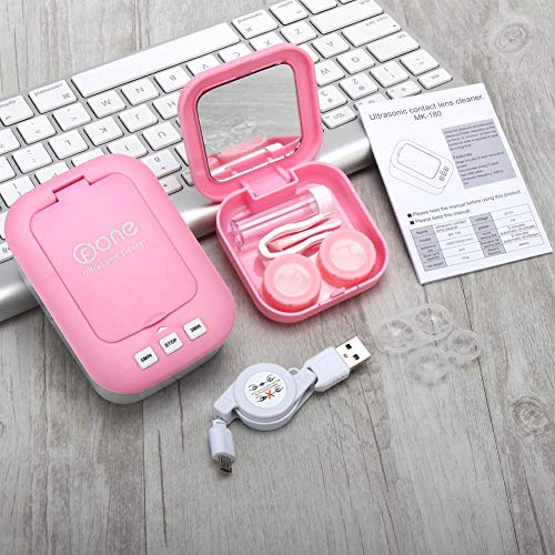 Contact Lens Cleaning Machine Travel Mini Ultrasonic Contact Lens Cleaner Kit...