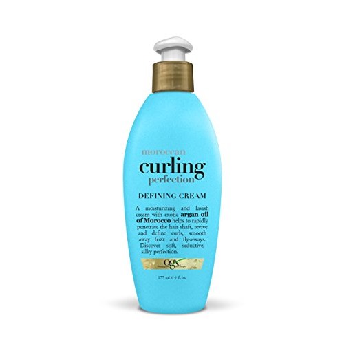 OGX Argan Oil of Morocco Curling Perfection Curl-Defining Cream, Hair-Smoothi...