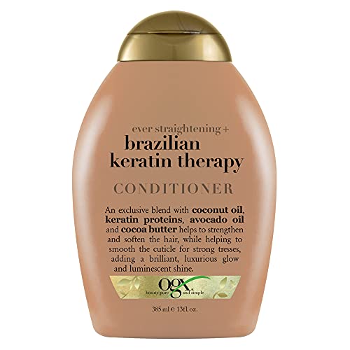 OGX Ever Straightening + Brazilian Keratin Therapy Hair-Smoothing Conditioner...