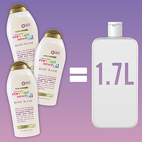 OGX Extra Creamy + Coconut Miracle Oil Ultra Moisture Body Wash, 58.5 Fl Oz, ...