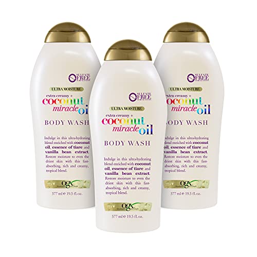OGX Extra Creamy + Coconut Miracle Oil Ultra Moisture Body Wash, 58.5 Fl Oz, ...