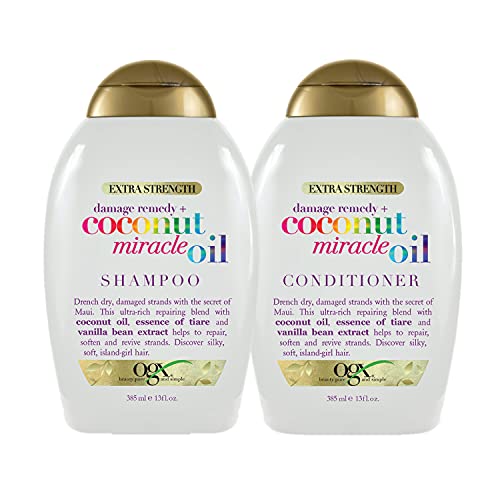 OGX Extra Strength Damage Remedy + Coconut Miracle Oil Shampoo & Conditioner ...